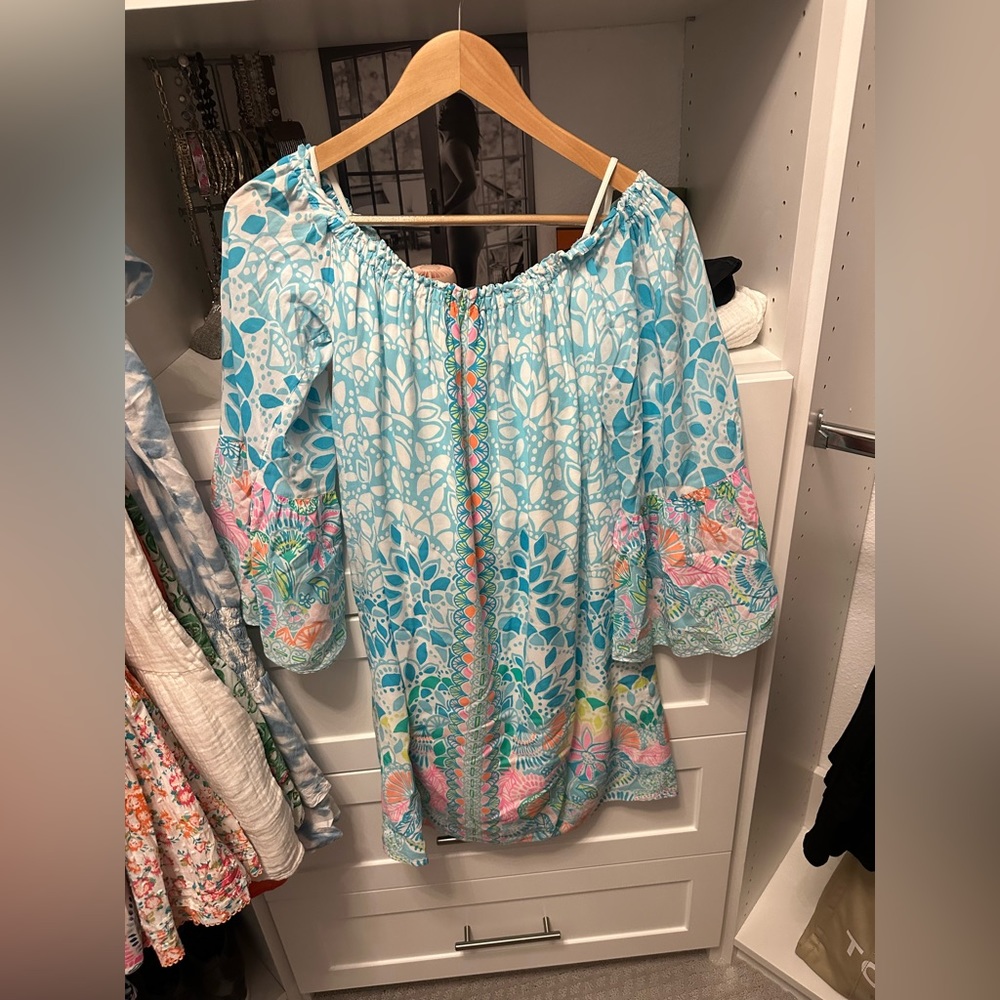 Worn twice. Beautiful summer Lily off the shoulder dress